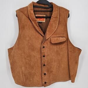 VTG Pony Express Suede Leather Vest XXL RARE USPS Post Office 80th Anniversary